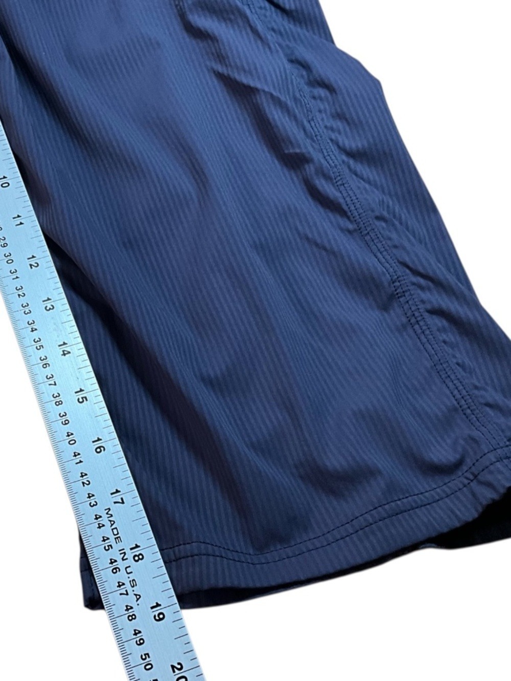 LULULEMON Studio Crop in Cadet Blue Side Pockets Drawstring Waist US Sz 6 - Picture 8 of 11